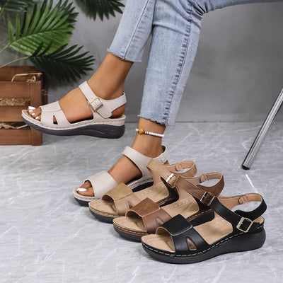Linea™ orthopedic sandals with wedge heel
