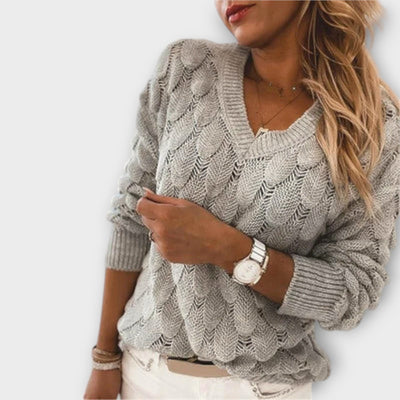 Noemier | Elegant V-Neck Pullover