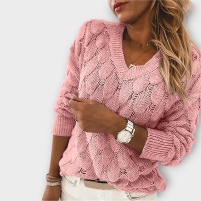 Noemier | Elegant V-Neck Pullover