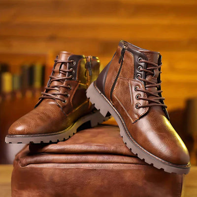 Brody | Lace-up Boots Made from Durable Leather