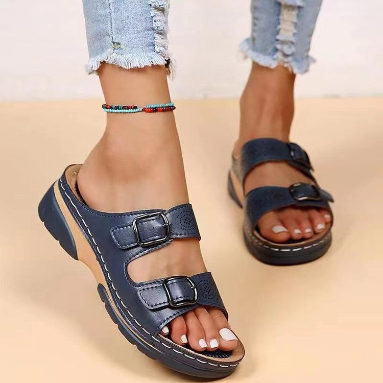 Viola™ orthopedic sandals with wedge heel