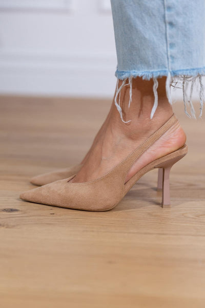 Marlena | Elegant Nude Slingback Heels