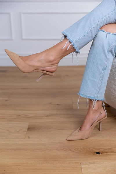 Marlena | Elegant Nude Slingback Heels
