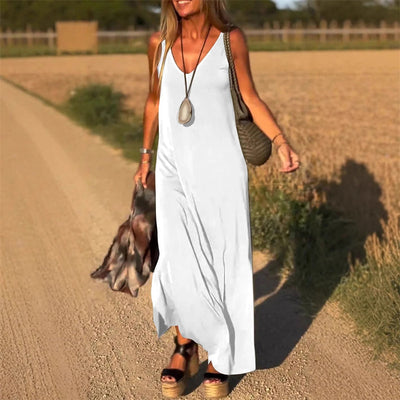 Élyse | Elegant Sleeveless Maxi Dress with V-Neck