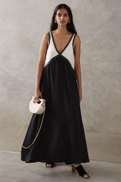 Agate | Midi Dress with Flattering V-Neck in Suede Effect