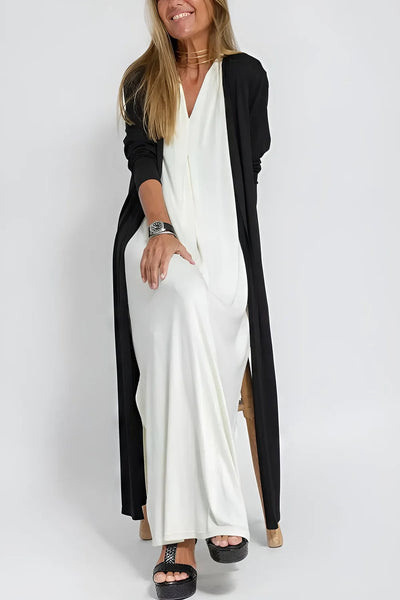 ELISE | Elegant Long Dress with Free Cardigan