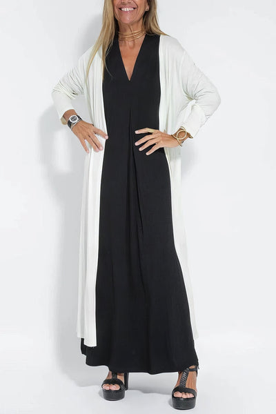 ELISE | Elegant Long Dress with Free Cardigan